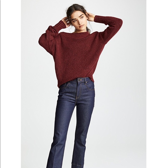 NEW • Veronica Beard • Chase Burgundy Sweater - Picture 5 of 8